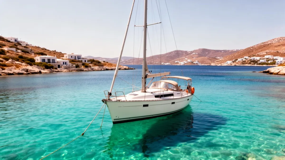Bareboat sailing yacht in Greek waters